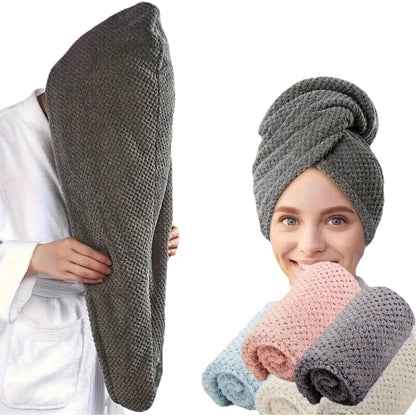 AuraWrap Anti-Frizz Microfiber Hair Towel