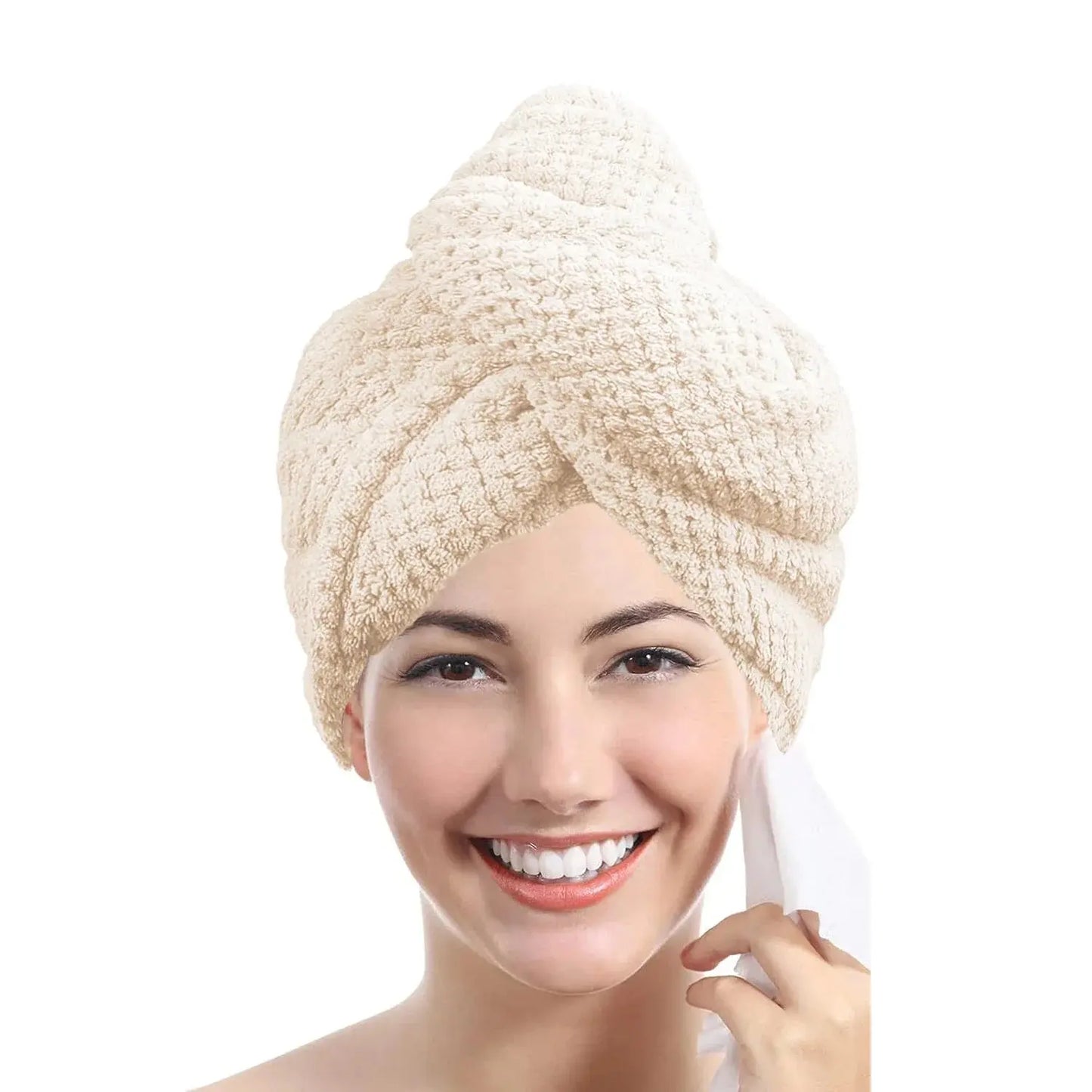 AuraWrap Anti-Frizz Microfiber Hair Towel